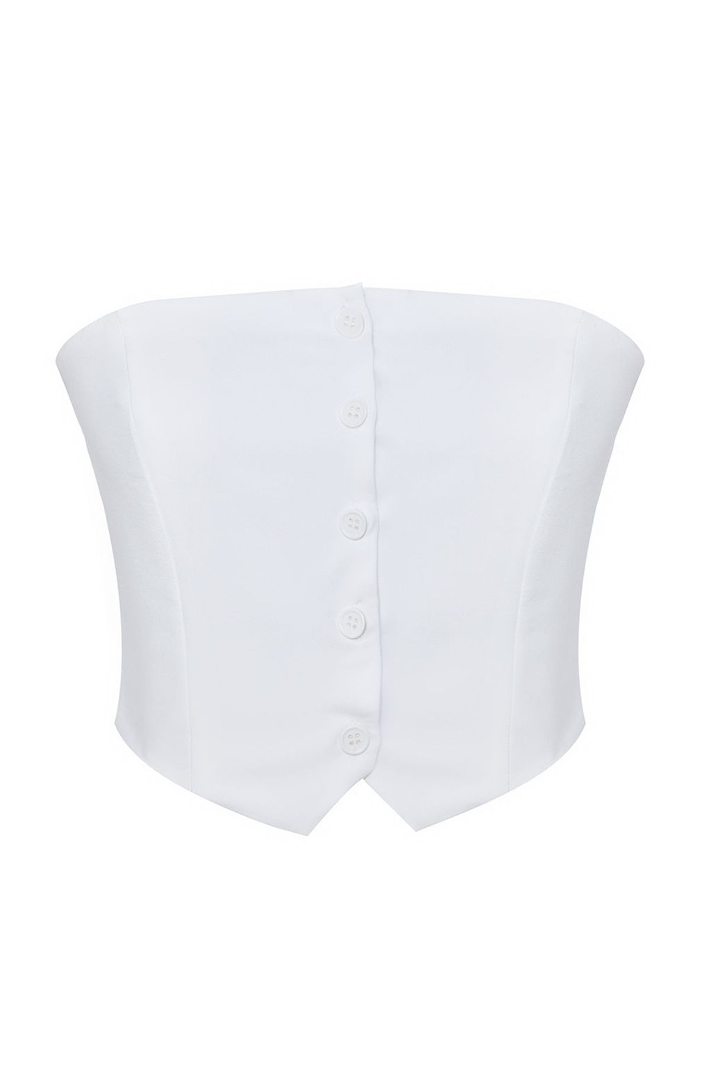 Trendyolmilla Siyah Straplez Dugme Detayl? Crop Dokuma Bluz TWOAW24BZ00421  фото 3