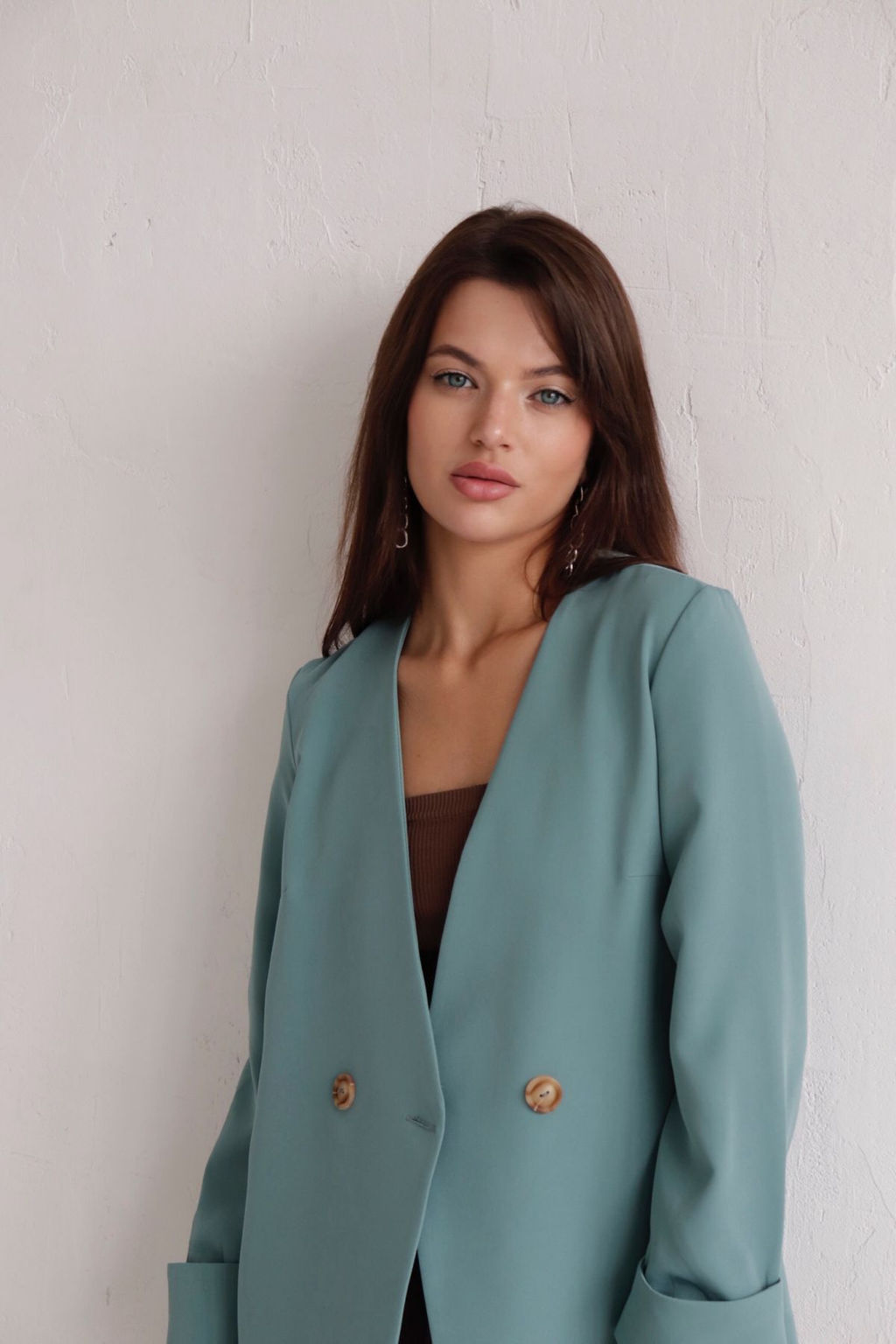 Двубортный жакет без лацканов - Martichelli фото 10