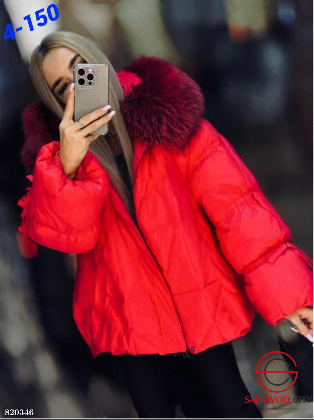 Куртка женская с меховым капюшоном - Bruno фото 2