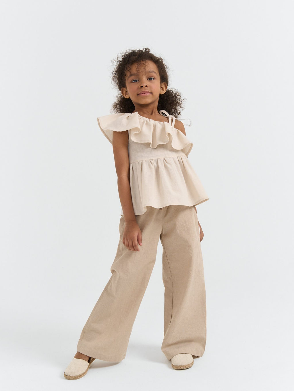 Брюки палаццо хлопковые Песок - Bungly фото 5