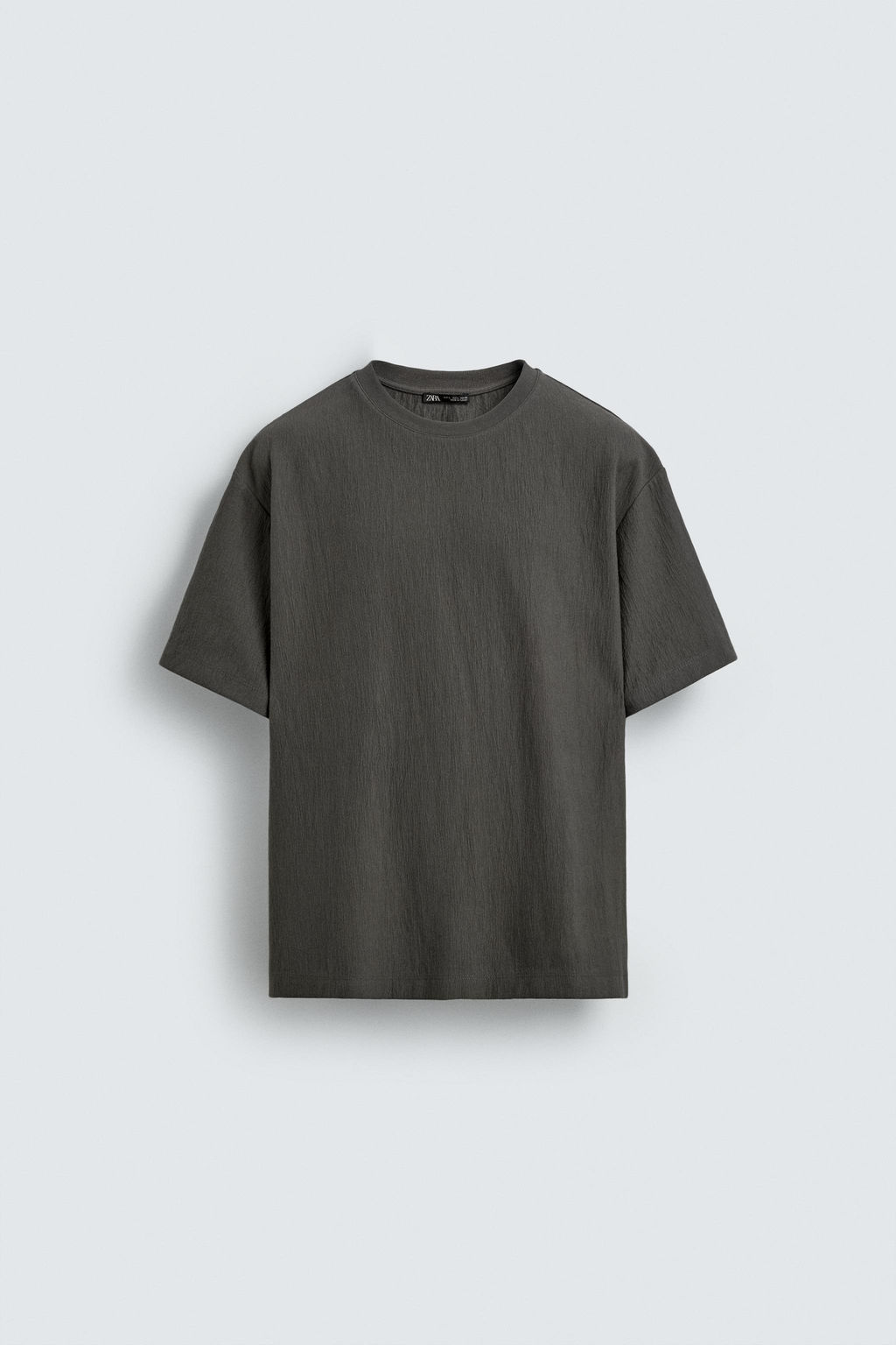 CAMISETA RELAXED FIT ESTRUCTURA / Verdoso - Zara фото 6