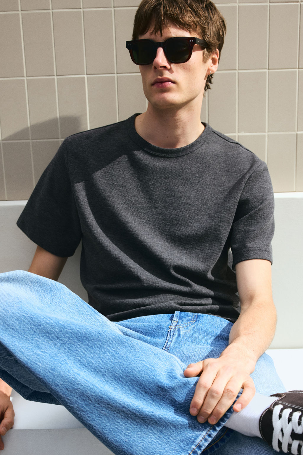 Camiseta gofrada Regular Fit - H&m фото 7