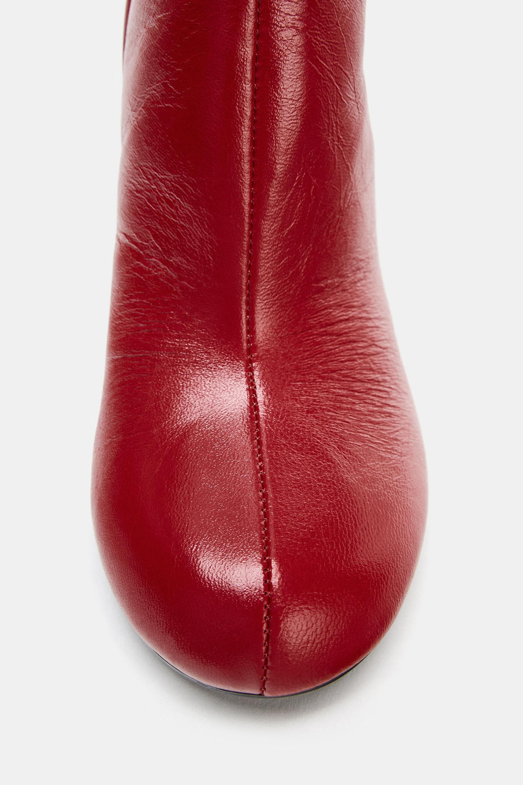 LEATHER HEELED ANKLE BOOTS - Zara фото 5