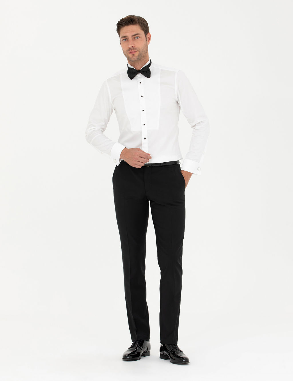 Beyaz Ekstra Slim Fit Smokin G_mlek
