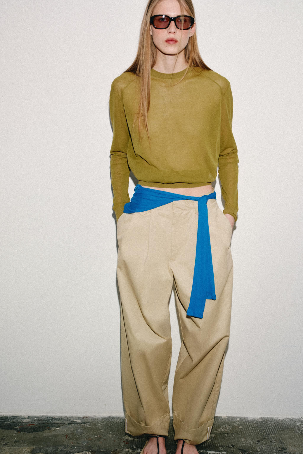 JERSEY PUNTO COSTURAS HOMBRO / Oliva