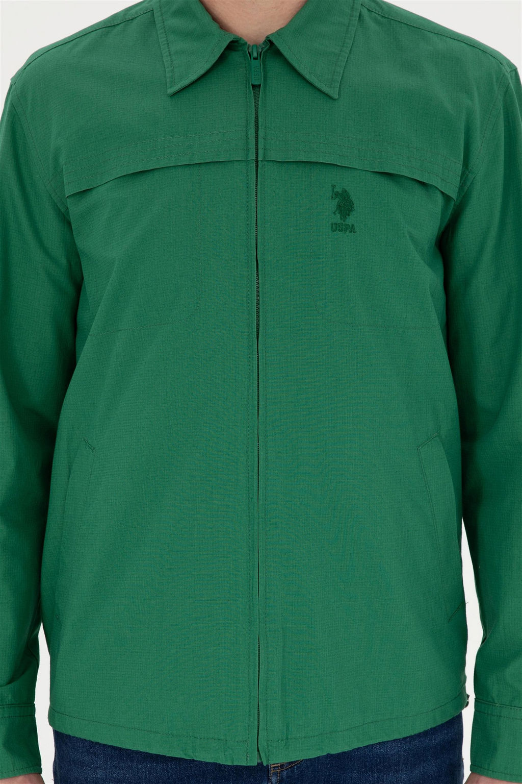 U. S. Polo Assn / Мужская зеленая рубашка с длинным рукавом - U.s. polo assn фото 6