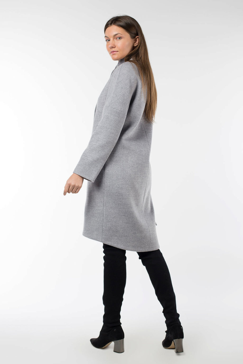 01-10149 Пальто женское демисезонное (пояс) - El podio фото 5