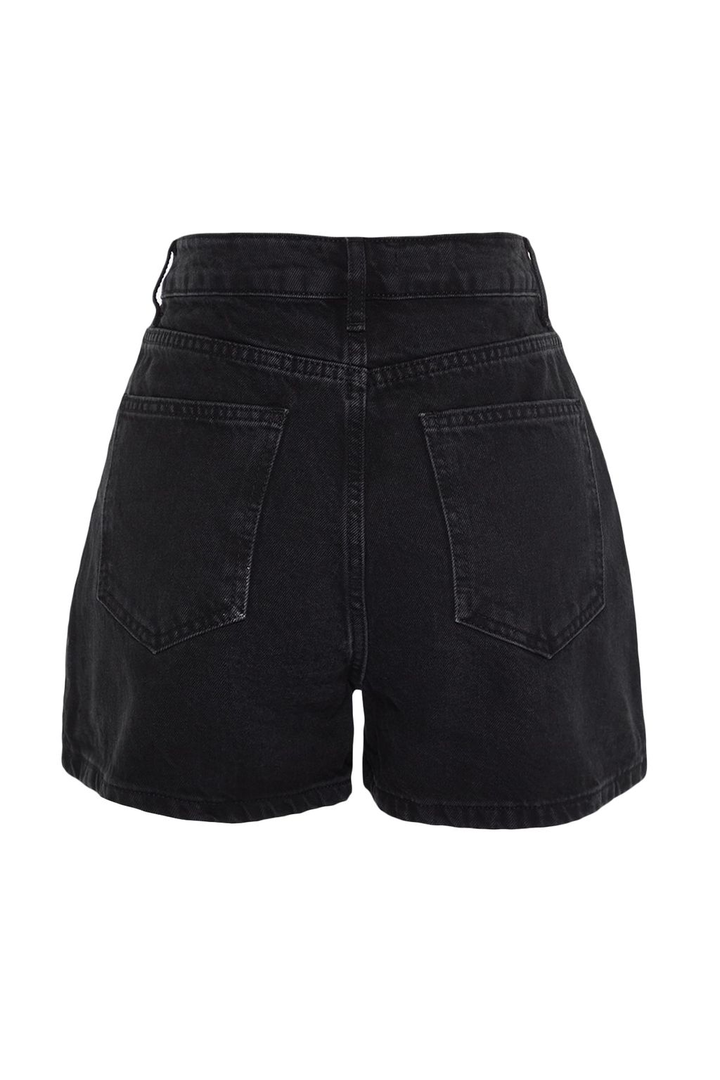 TRENDYOLMILLA Koyu Mavi Onden Dugmeli Yuksek Bel Denim Sort TWOSS22SR00112  фото 8