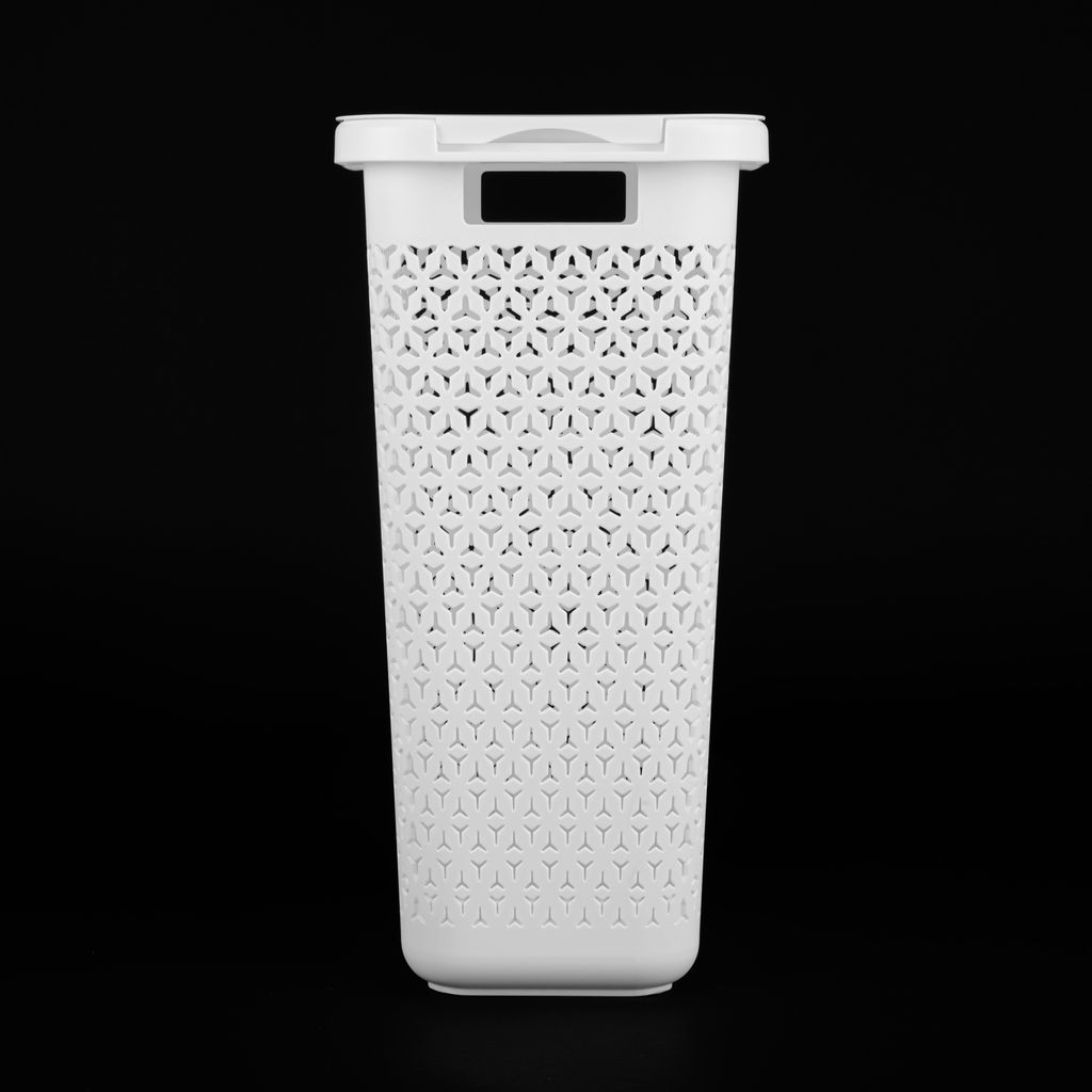 Корзина д/белья Элемент 30л узкая (белый) М9083 - Альтернатива фото 6