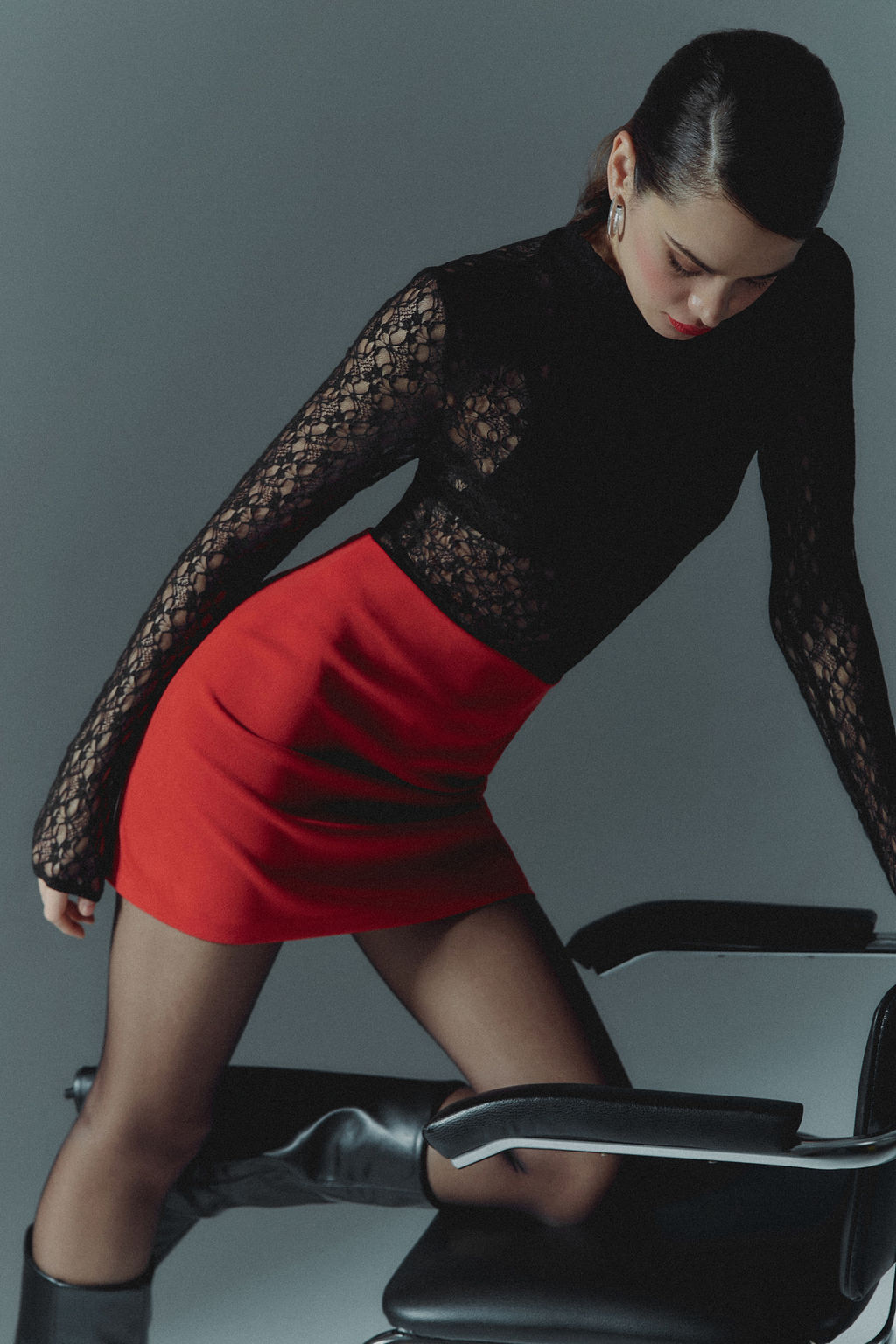 Боди с длинным рукавом из кружева - Mollis фото 4