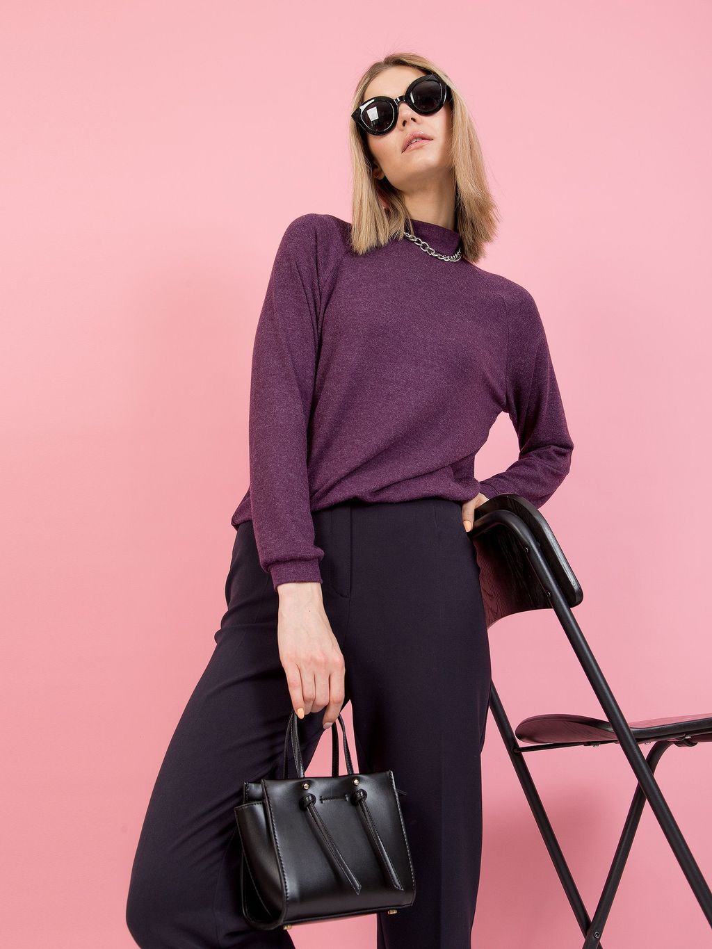 Джемпер PRIZ с рукавом покроя реглан - Stilla фото 16