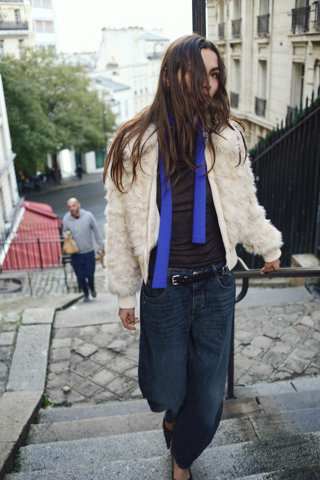 FAUX FUR BOMBER JACKET - Zara фото 5