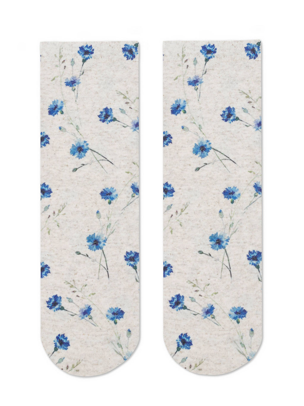 Цена за 2 пары. Носки Классические CONTE Носки с принтом FANTASY из смесовой пряжи с хлопком и льном бежевый - Conte elegant фото 17