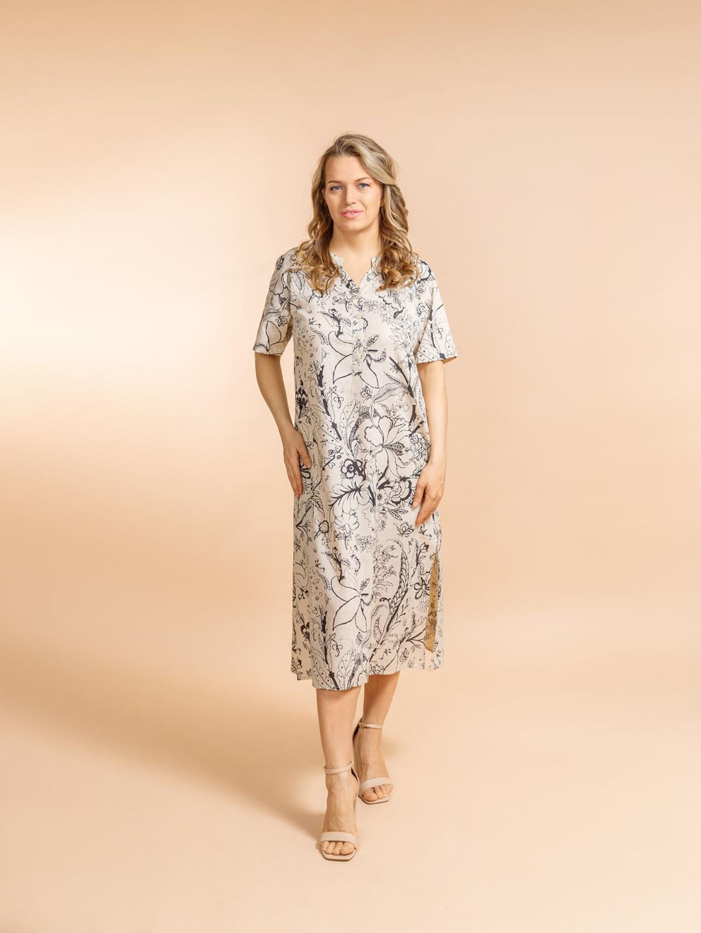 Платье (вискоза,лен) №25-203-2 (Лето-2025) - Ганг фото 2