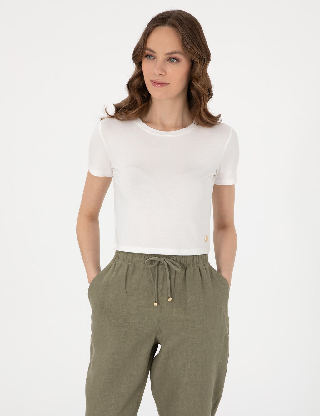 Beyaz Regular Fit Ti__rt