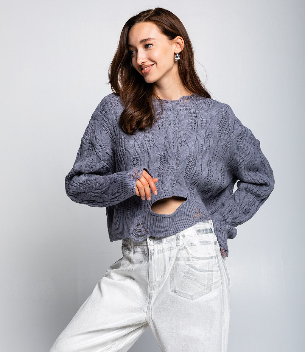 Джемпер #КТ800 (1), серый - Dommod фото 2