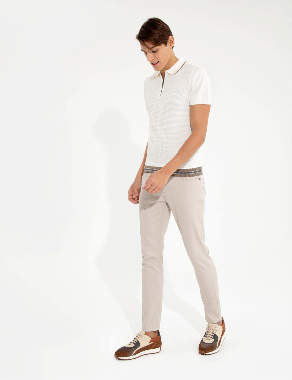 Bej Slim Fit Kanvas Pantolon - Pierre cardin фото 3