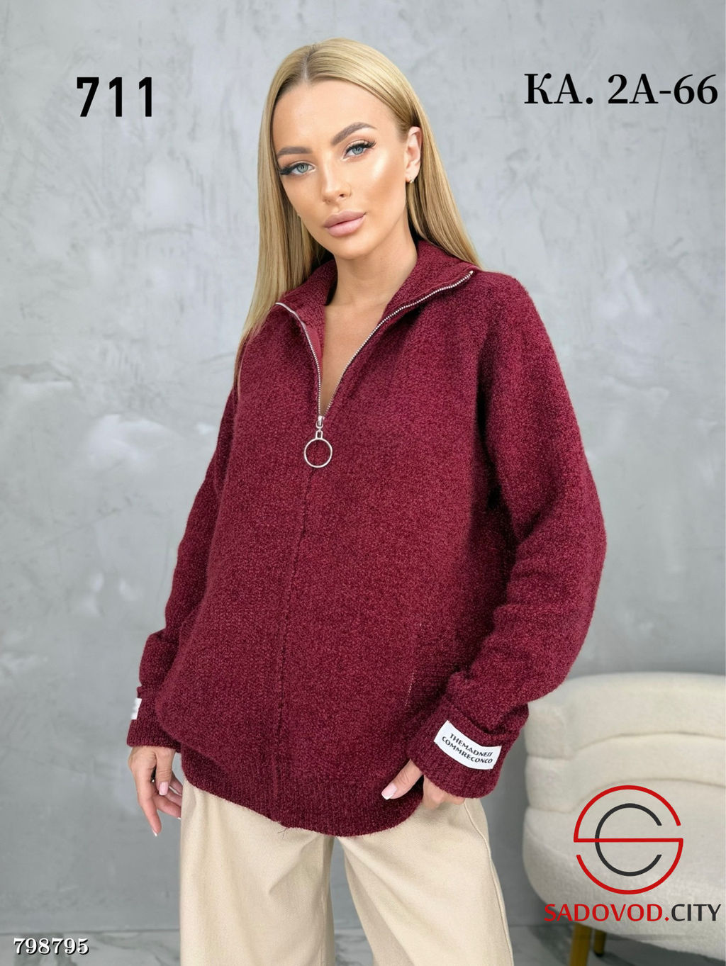 Кофта женская из велюра - Bruno фото 2