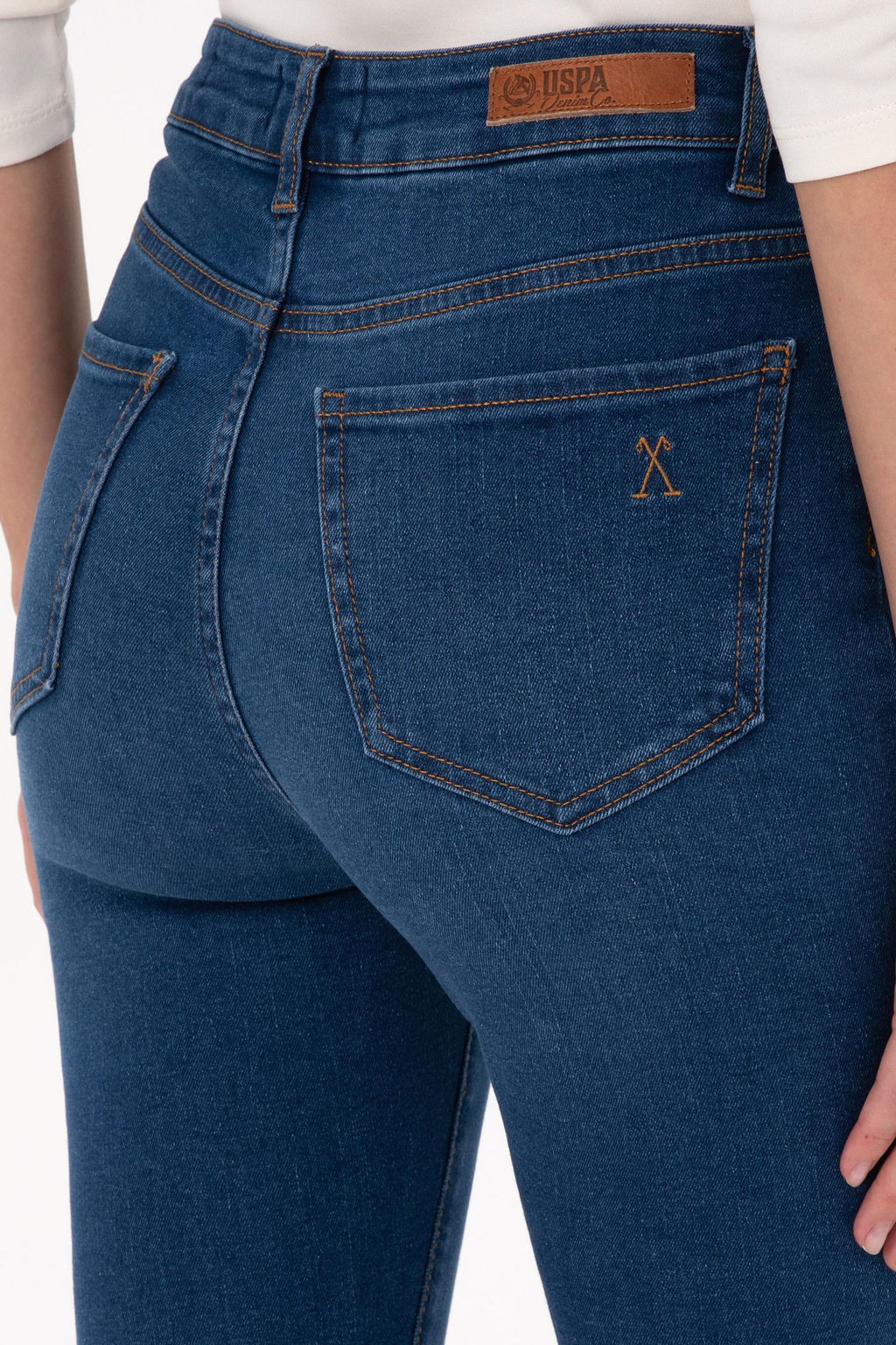 Kad_n Mavi Skinny Haigh Waist Fit Jean Pantolon - U.s. polo assn фото 6