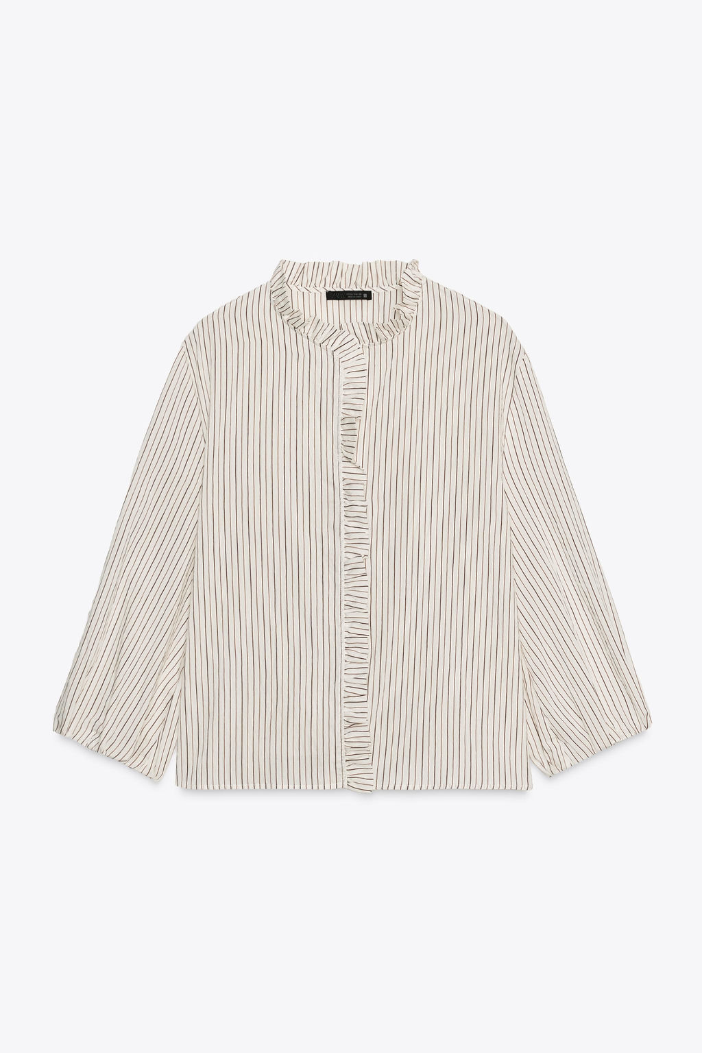 STRIPED SHIRT WITH RUFFLES - Zara фото 6