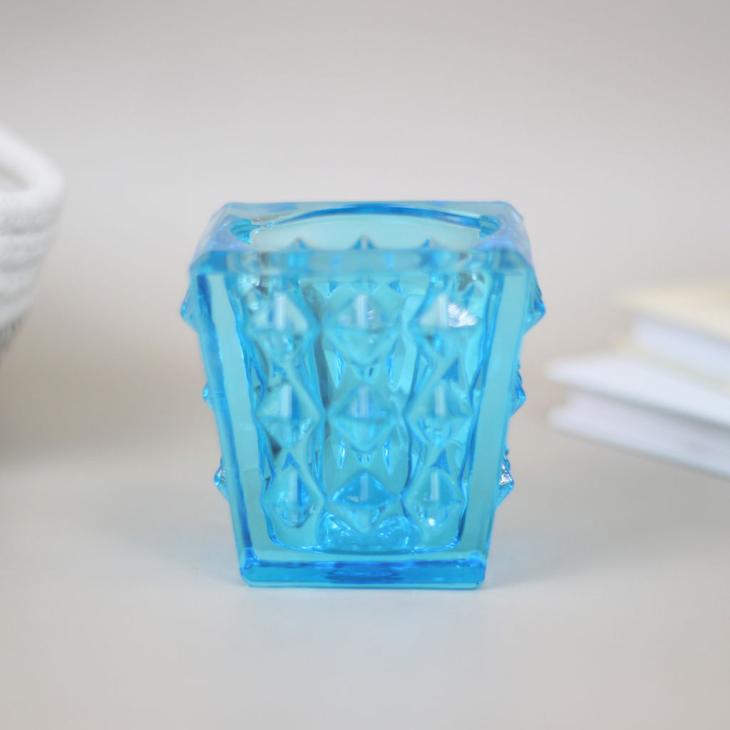 Цена за 4 шт. Подсвечник "Нежность" 7,7*7,5 см, Голубой