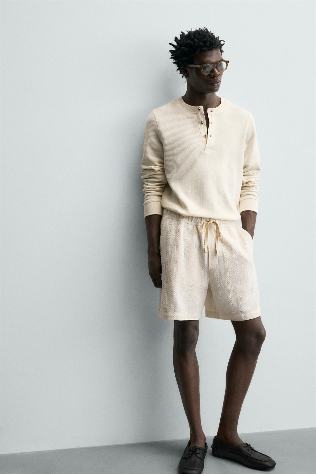 BERMUDA JACQUARD GEOM?TRICO / Crudo - Zara фото 6