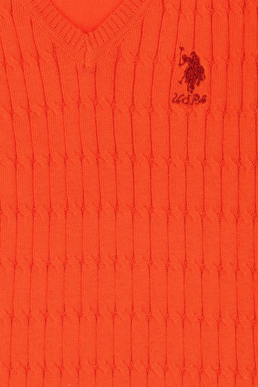 U. S. Polo Assn / Оранжевый базовый свитер для девочки - U.s. polo assn фото 6