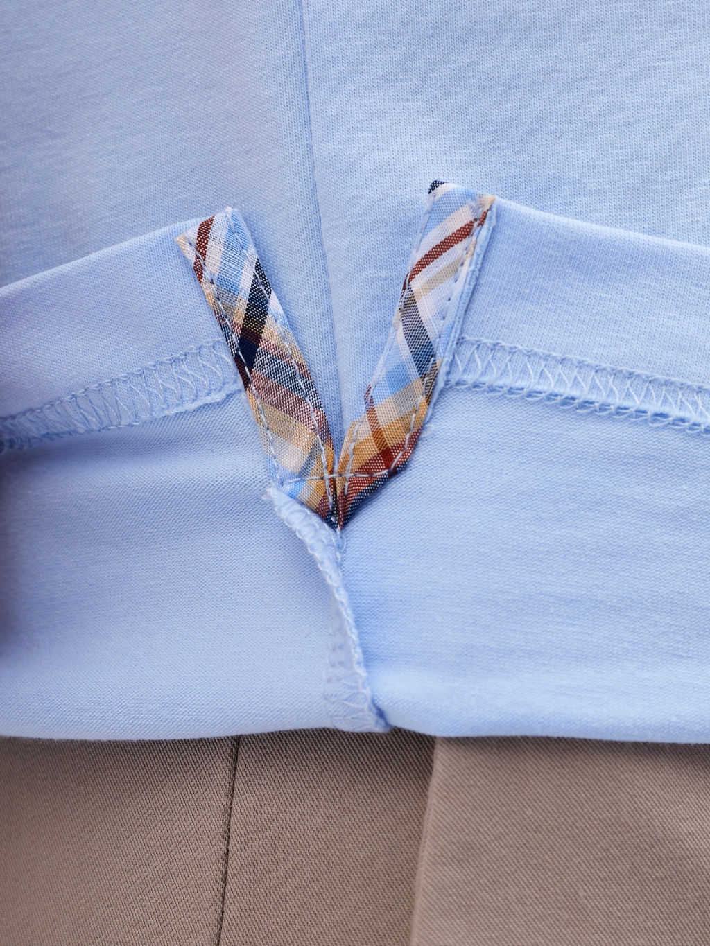 Джемпер мужской с воротником поло короткий рукав GREG G144-KO1246T-SAS5120 (св.голубой)