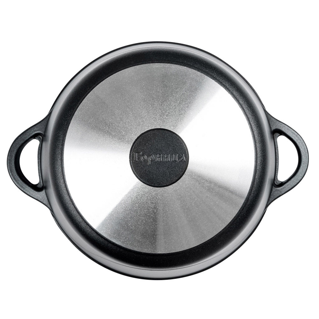 Кастрюля с антипригарным покрытием 7л, д30см Классик, h14см, s0,4см, литые ручки, стеклянная крышка с пароотводом, подарочная упаковка (Россия) - Домашняя мода фото 5