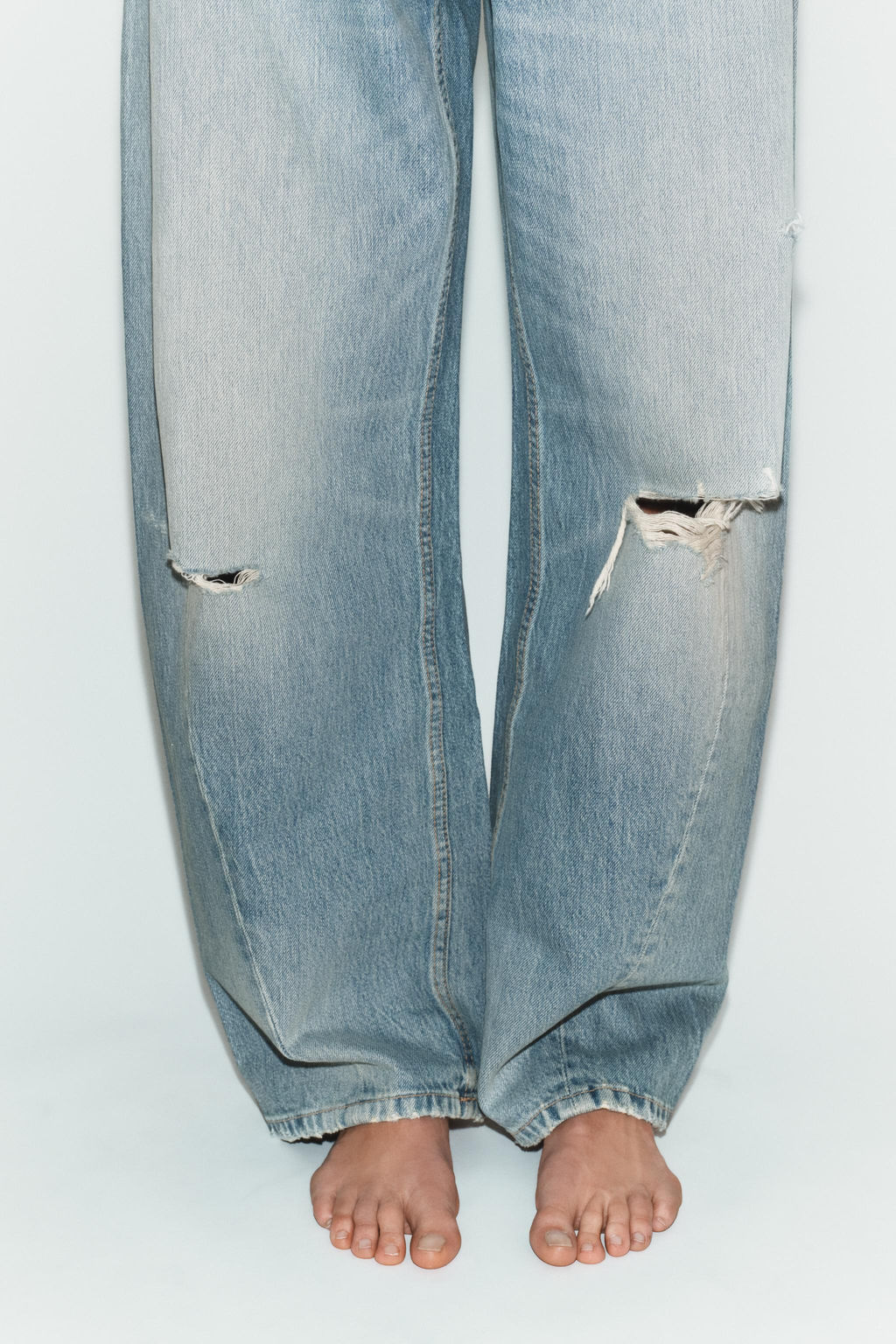 JEANS TRF BAGGY BALLOON TIRO MEDIO / Celeste - Zara фото 4