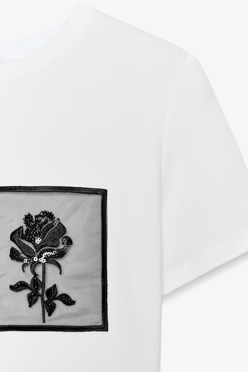 T-SHIRT WITH FLOWER POCKET - Zara фото 7