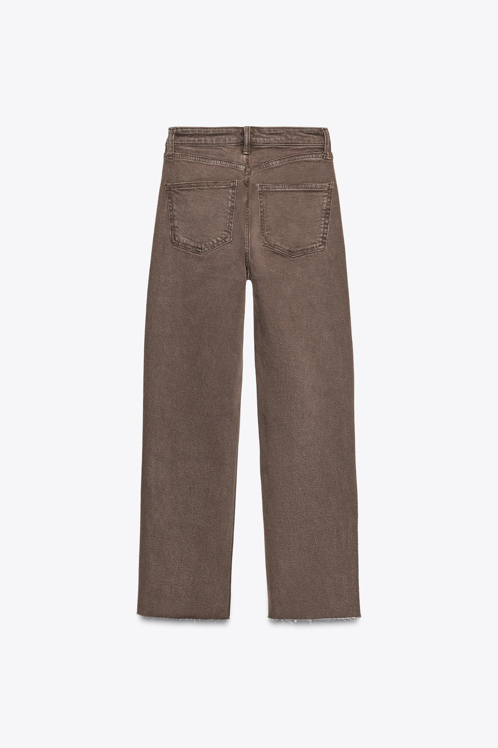 JEANS TRF CROPPED FLARE TIRO ALTO / Marr?n - Zara фото 6