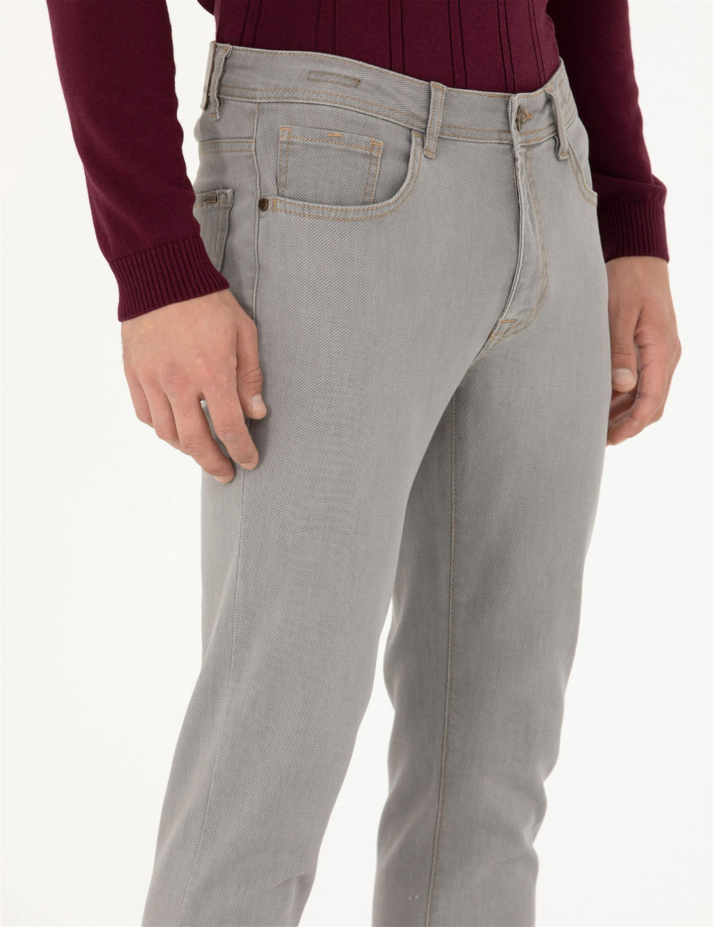 Gri Slim Fit Jean Pantolon