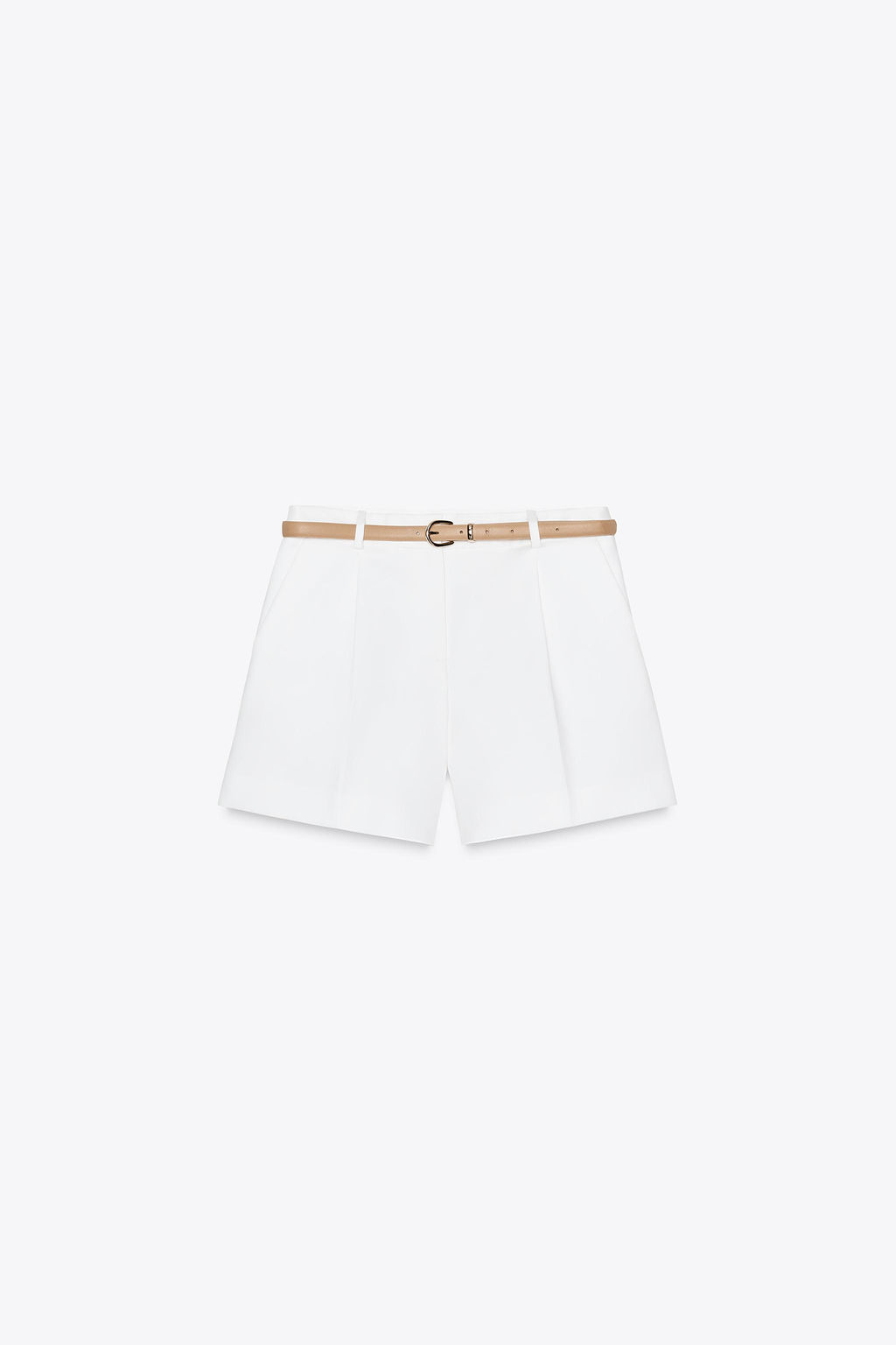 DARTED BERMUDA SHORTS WITH BELT