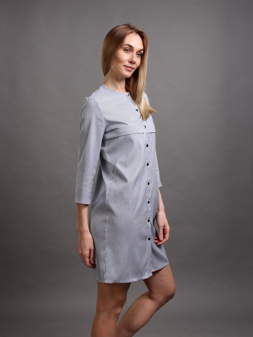 ПЛАТЬЕ РУБАШКА ПЛ509 В ПОЛОСОЧКУ - Assana фото 5