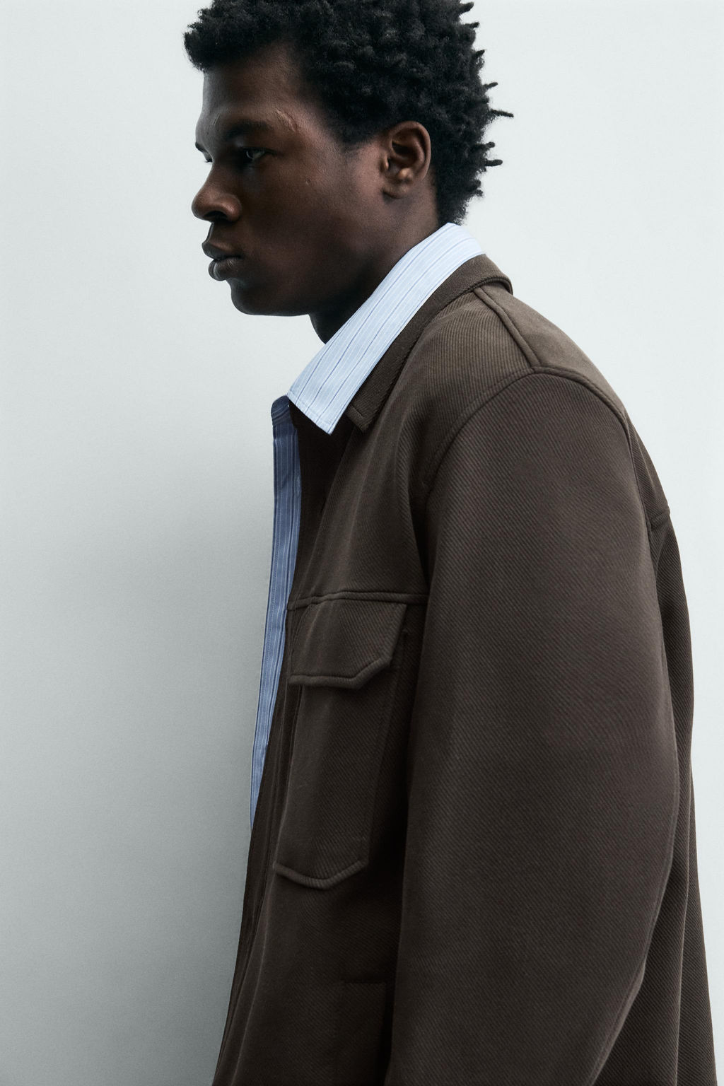 SOBRECAMISA ESTRUCTURA CONFORT / Marr?n oscuro - Zara фото 5