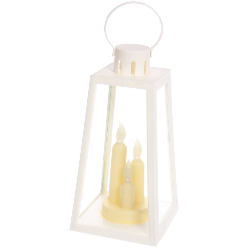 Сувенир с подсветкой "Пламя" 13*13*26 см (работает от 3*ААА), Белый