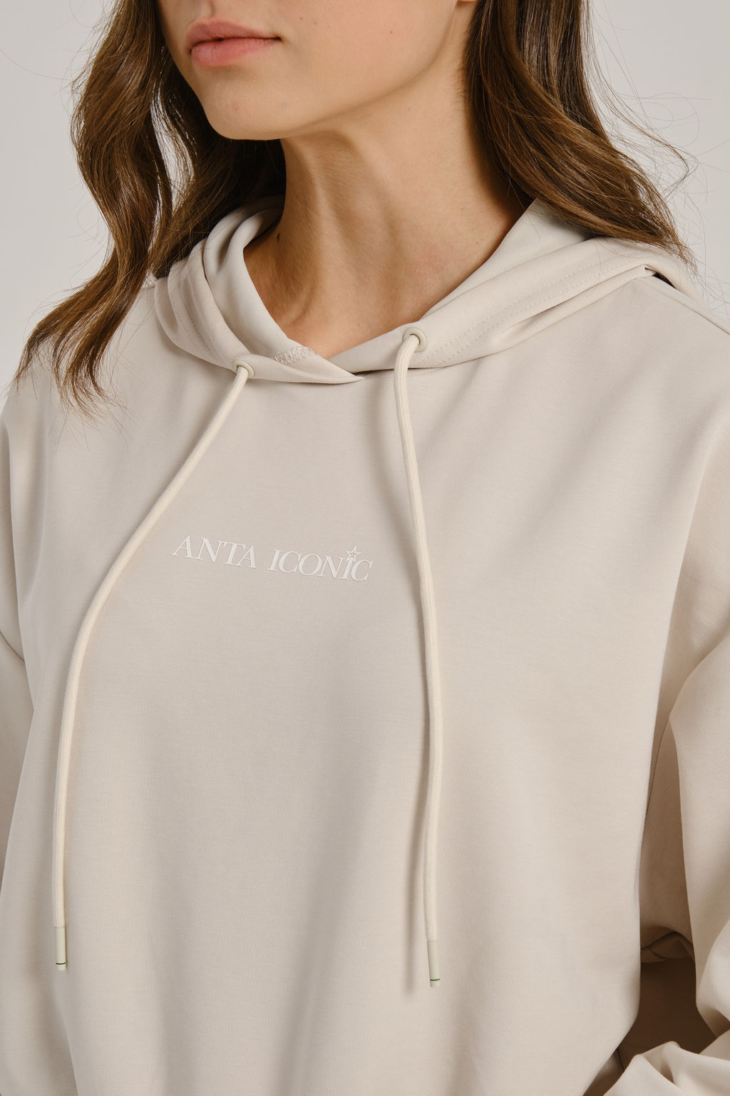 Худи Бежевый ICONIC Sweat Hoodie - Anta фото 3