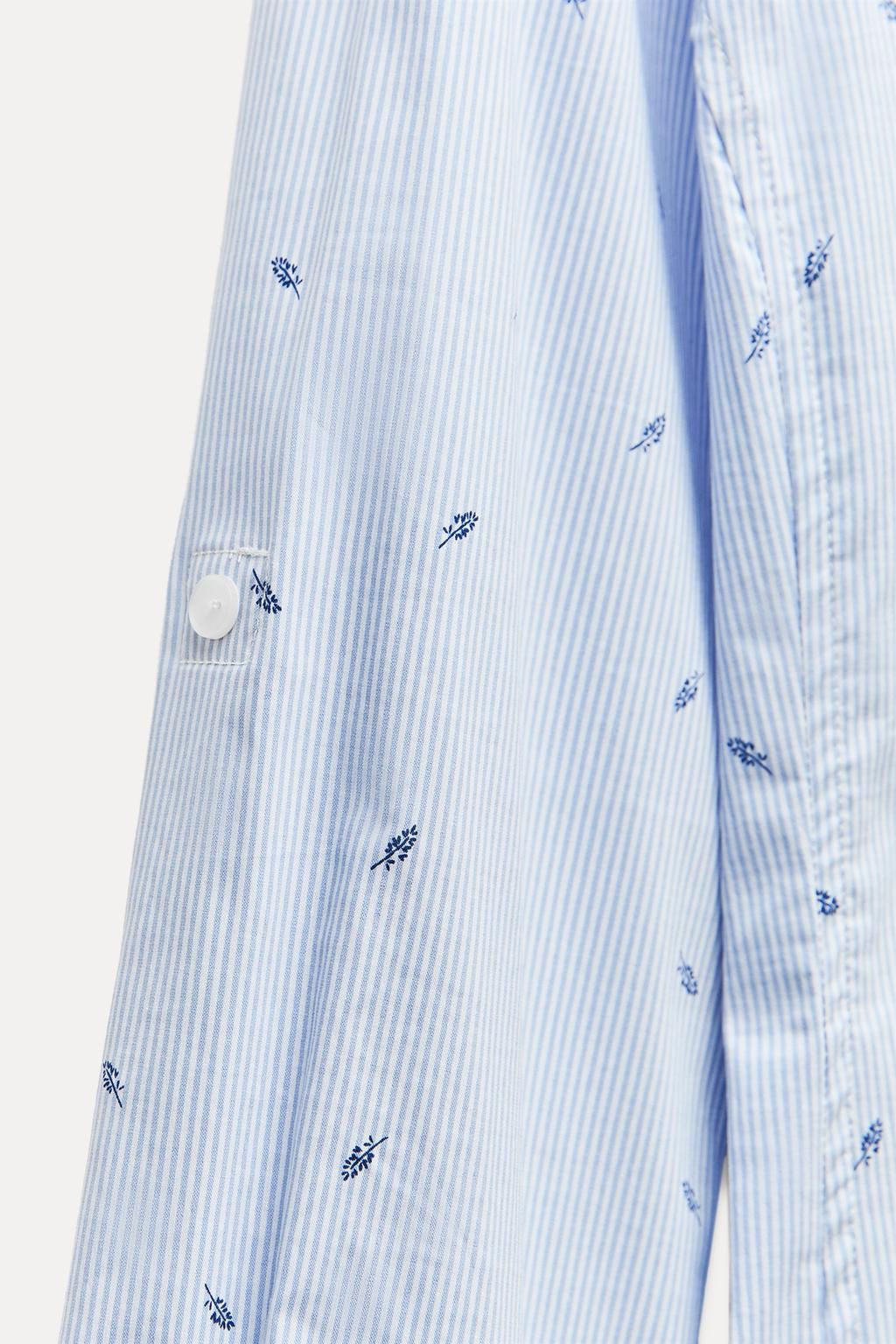 PRINTED POPLIN SHIRT - Zara фото 5