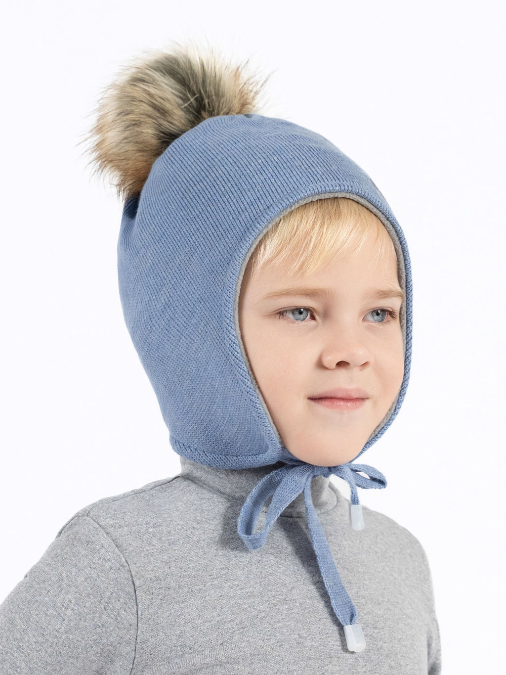 Шапка детская голубая Ш-088 (48)