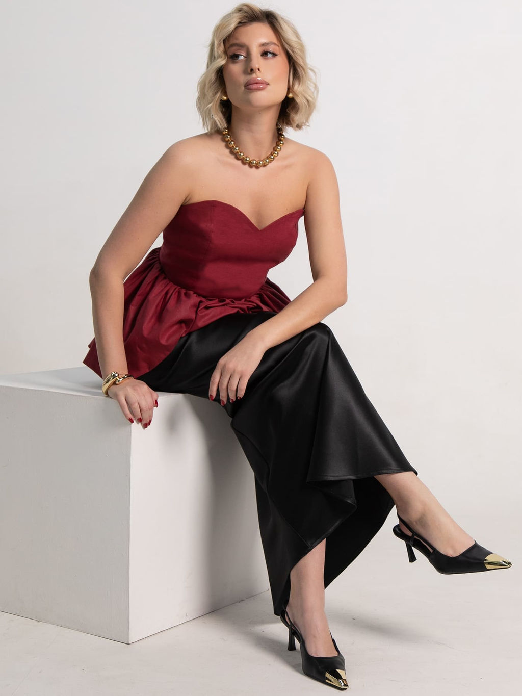 Корсет Эпатаж (вишневый) Б15216-53М - Lt collection фото 7