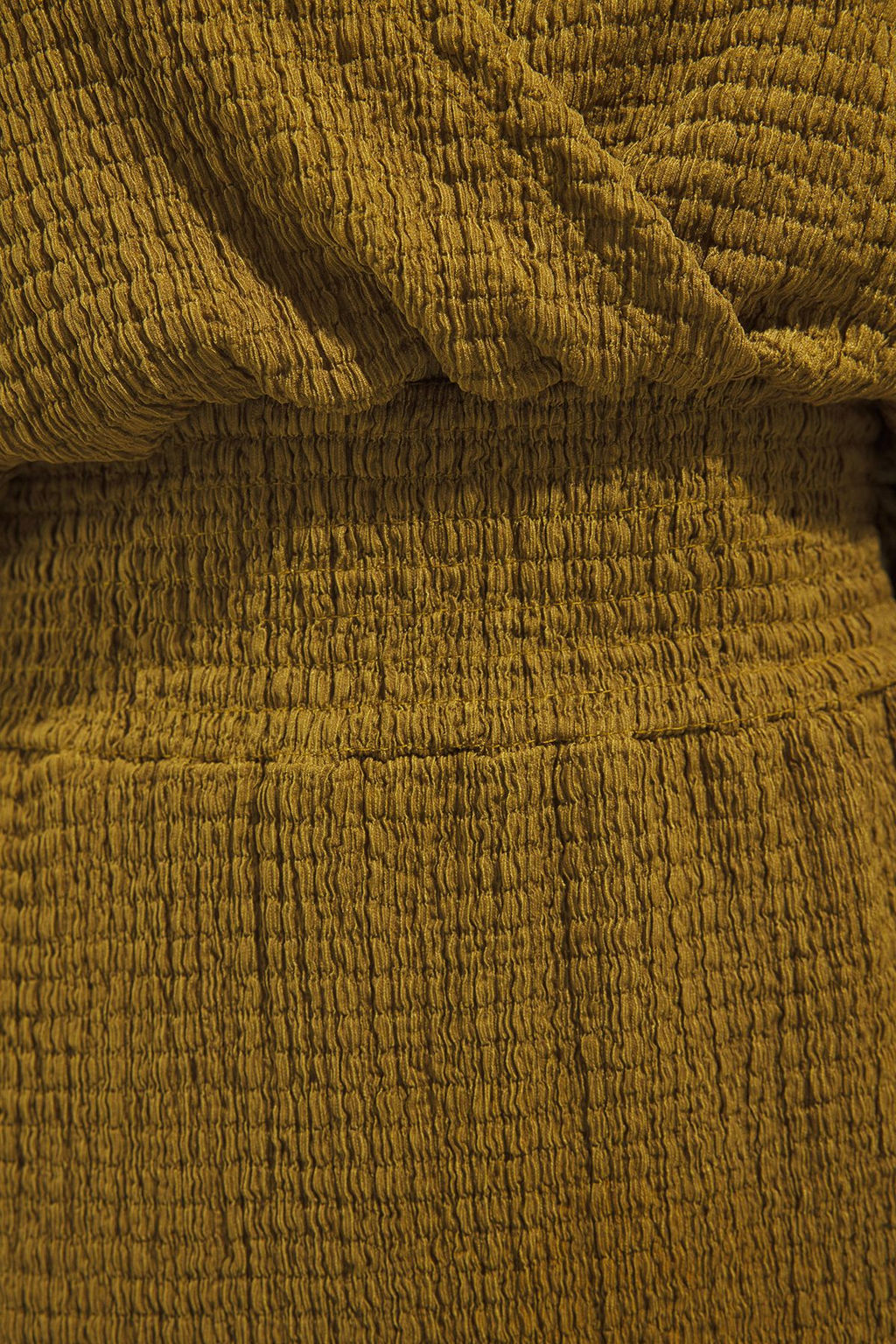 Yag Yesili Dokulu V Yaka Kruvaze Yarasa Kol Beli Gipeli Maxi Esnek Orme Elbise TWOSS25EL00830