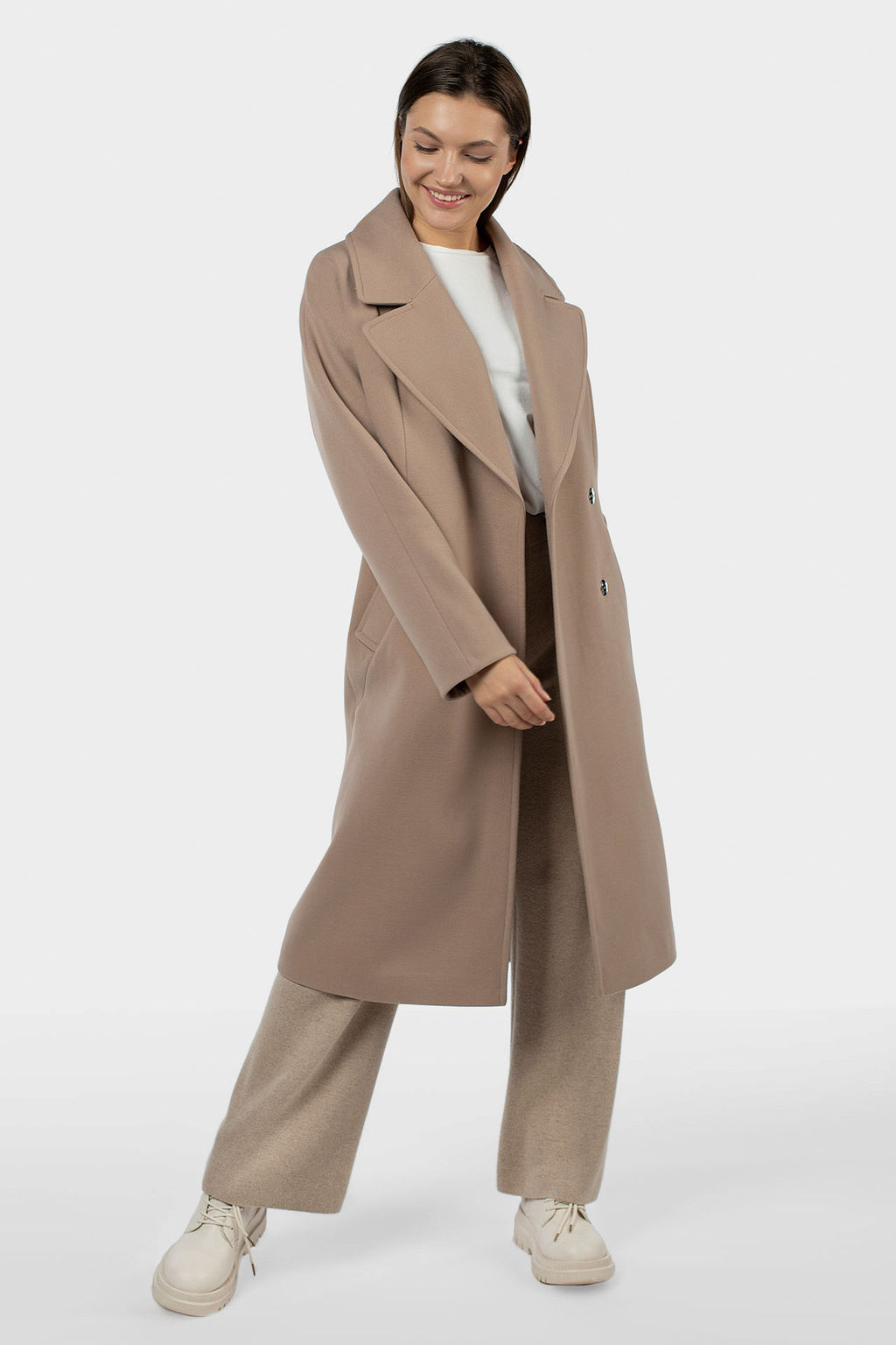 Пальто женское демисезонное (пояс) - El podio фото 6