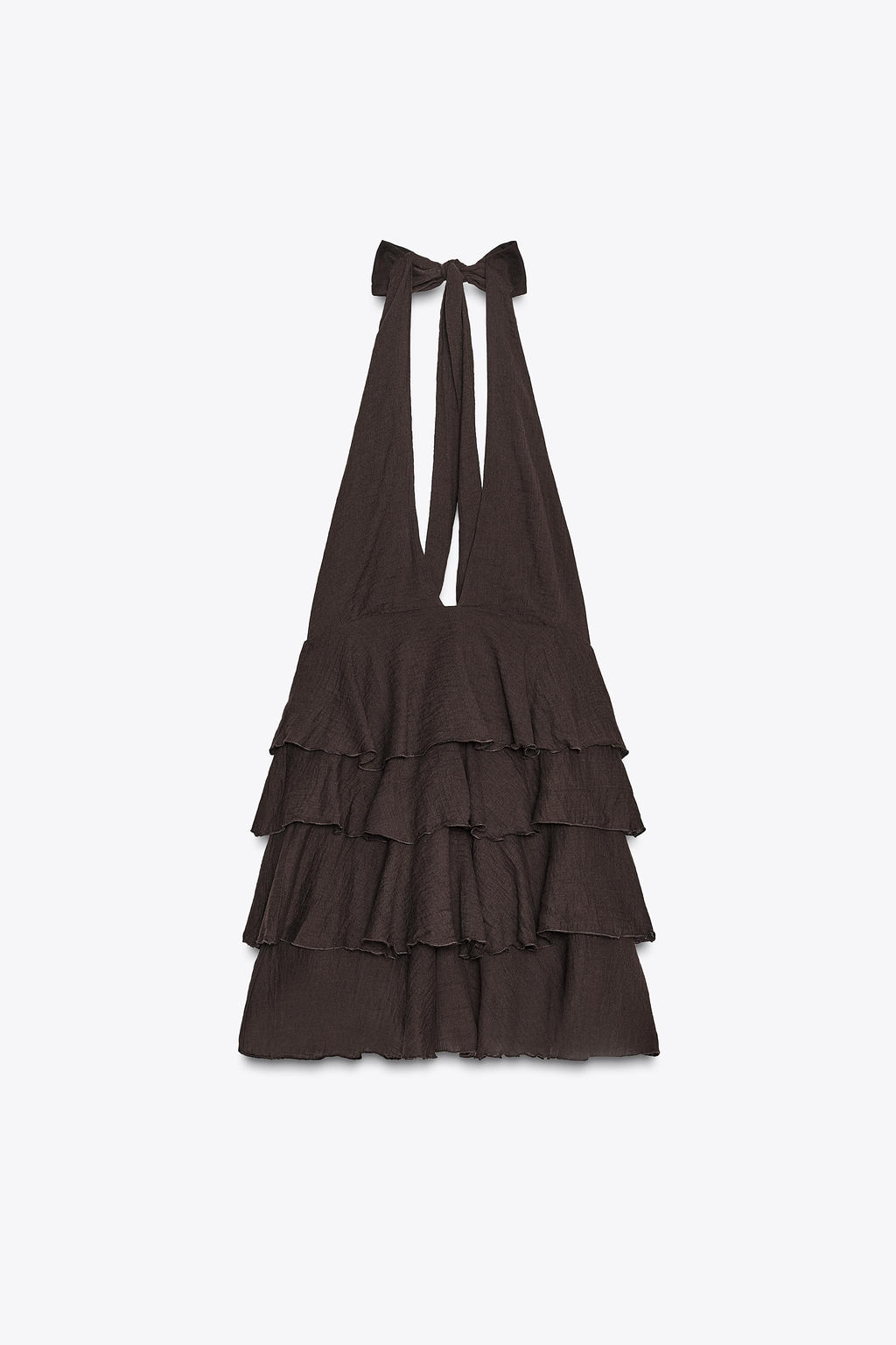 RUFFLED SHORT GAUZE DRESS - Zara фото 10