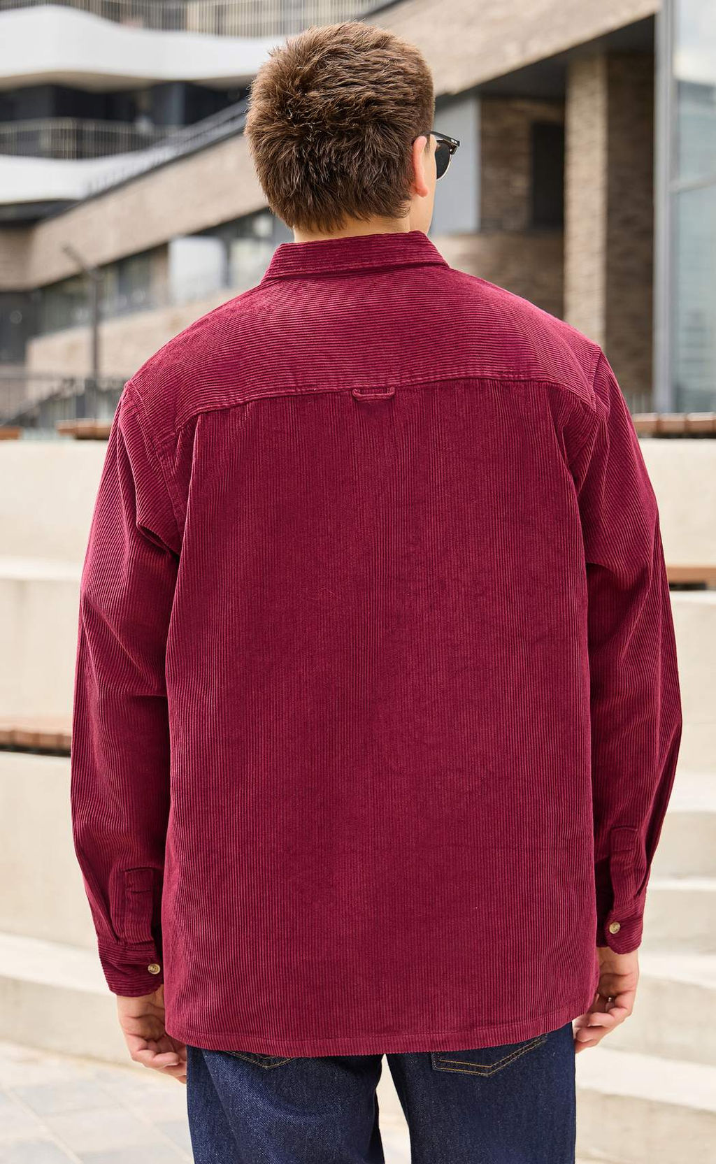Рубашка вельвет F221-0470 bordo - Fine joyce фото 5