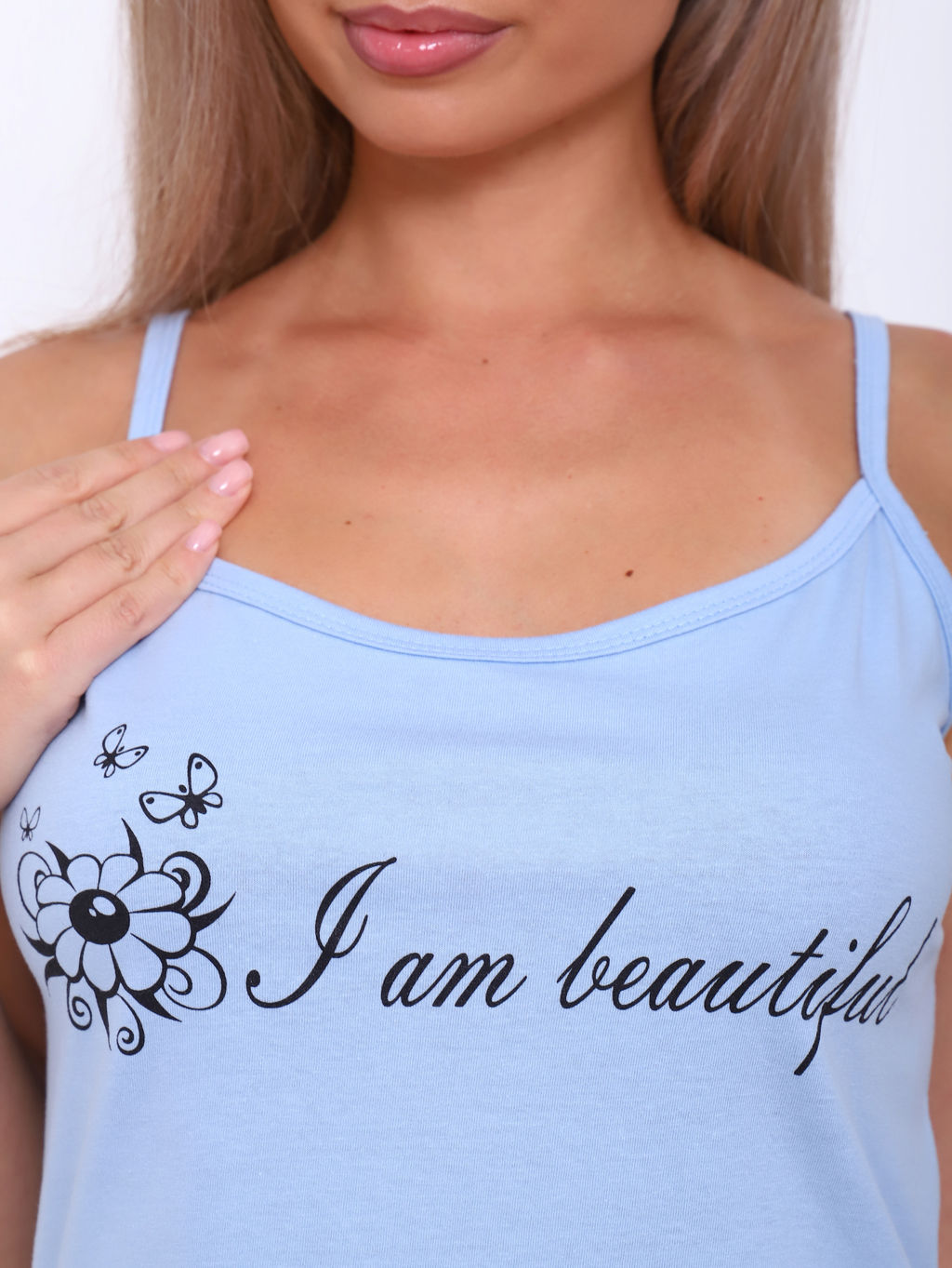 Ночная сорочка "Ромашка" (голубой)