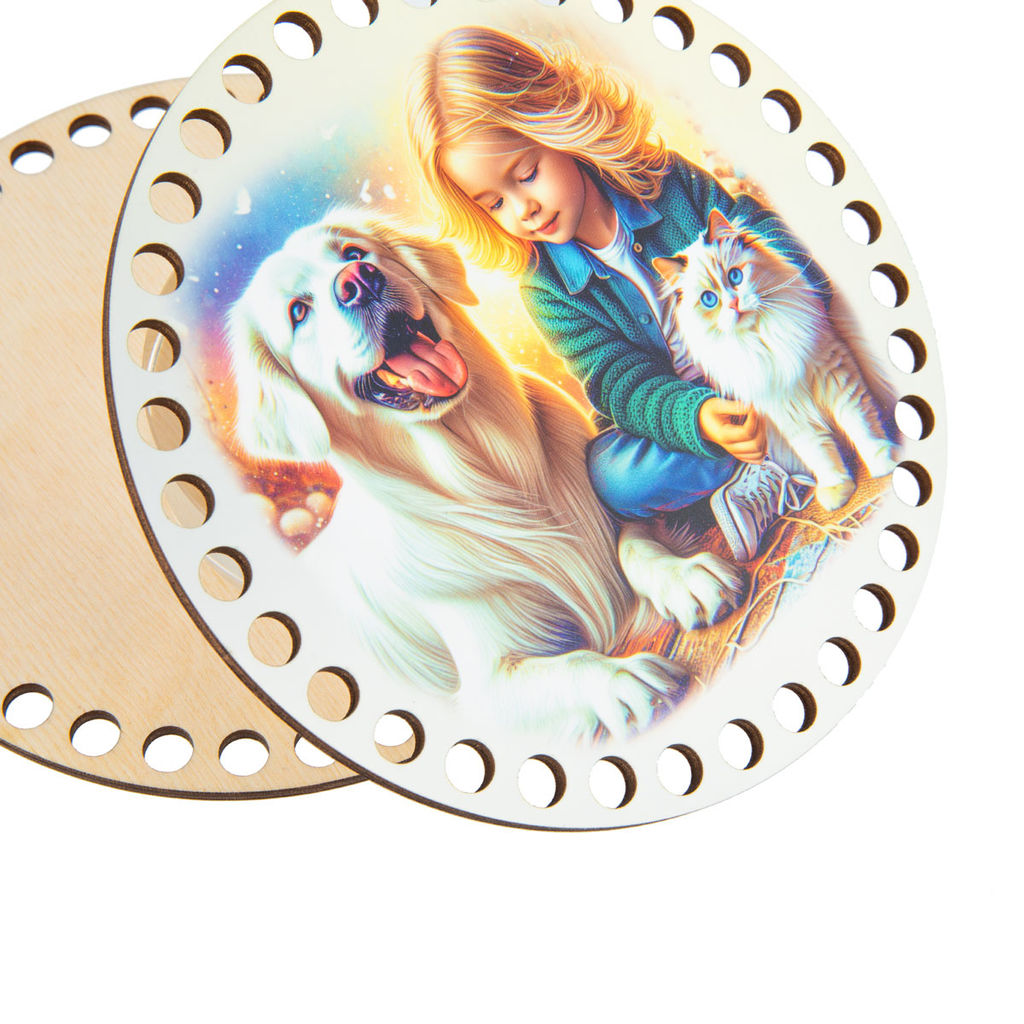 Заготовка для декорирования Love2art ДВ-02 Набор донышек для вязания Матовый фанера d 15 см х 0.4 см 2 шт 10 Лавандовая история  фото 25