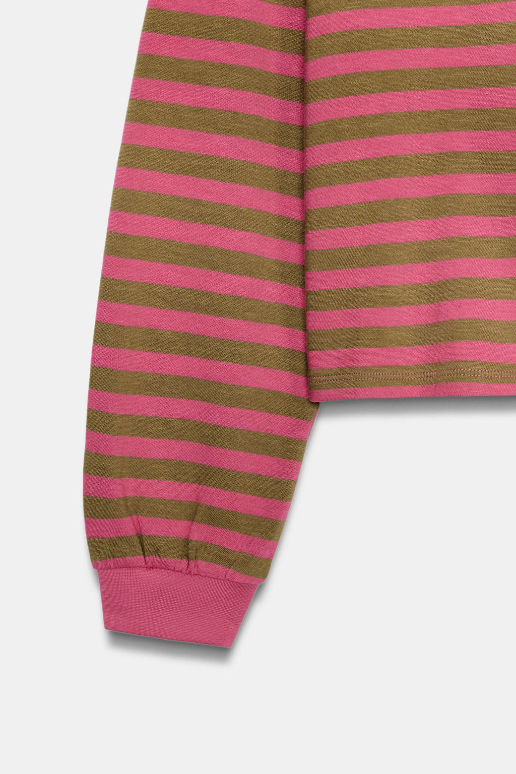 CAMISETA MANGA LARGA RAYAS / Rayas marrones