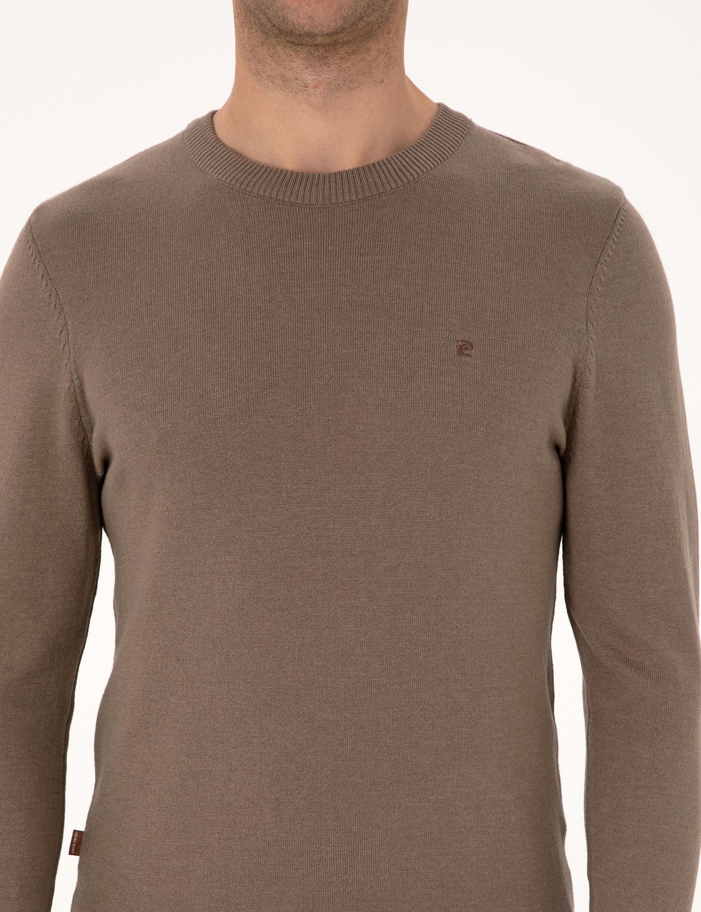Vizon Melanj Slim Fit Bisiklet Yaka Basic Triko Kazak - Pierre cardin фото 6