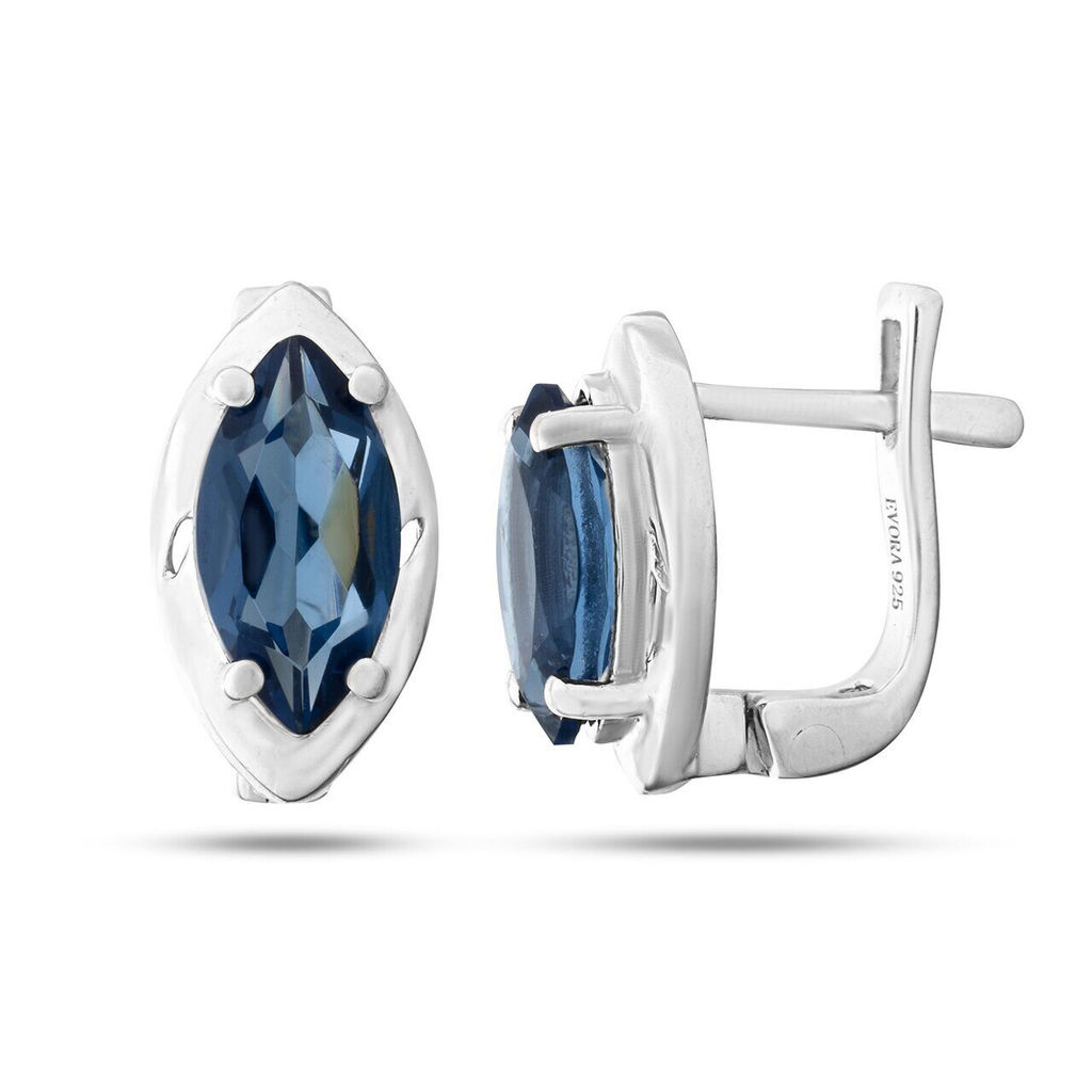 Серьги, танзанит выращ., Ромбо